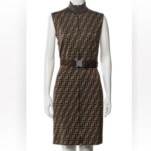 Fendi Brown Monogram Mini Dress